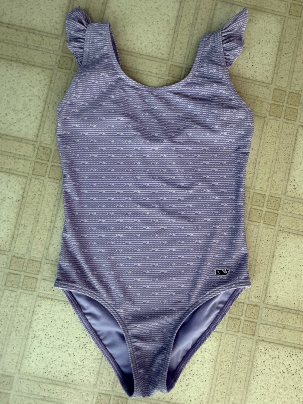 Vineyard Vines Lavender Ruffled One-Piece Swimsuit Girls 5T 6